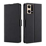 For OPPO Reno7 4G/F21 Pro 4G Ultra-thin Voltage Side Buckle Horizontal Flip Leather Phone Case(Black)