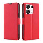 For OPPO Reno8 Pro+ 5G Ultra-thin Voltage Side Buckle Horizontal Flip Leather Phone Case(Red)