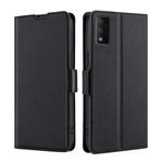 For TCL 30T T603DL Ultra-thin Voltage Side Buckle Horizontal Flip Leather Phone Case(Black)