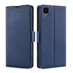 For TCL 30Z T602DL Ultra-thin Voltage Side Buckle Horizontal Flip Leather Phone Case(Blue)