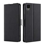 For TCL 30Z T602DL Ultra-thin Voltage Side Buckle Horizontal Flip Leather Phone Case(Black)