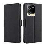 For vivo S15 5G Ultra-thin Voltage Side Buckle Horizontal Flip Leather Phone Case(Black)