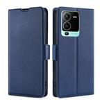 For vivo S15 Pro 5G Ultra-thin Voltage Side Buckle Horizontal Flip Leather Phone Case(Blue)