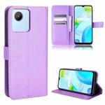 For Realme C30 4G Diamond Texture Leather Phone Case(Purple)