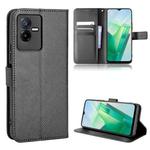 For vivo T2X 5G Diamond Texture Leather Phone Case(Black)