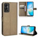 For Infinix Hot 12 Diamond Texture Leather Phone Case(Brown)