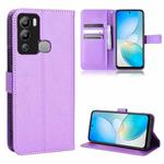 For Infinix Hot 12i Diamond Texture Leather Phone Case(Purple)