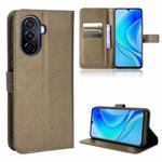 For Huawei nova Y70 / nova Y70 Plus Diamond Texture Leather Phone Case(Brown)