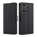 For Huawei nova 10 Pro Ultra-thin Voltage Side Buckle Horizontal Flip Leather Phone Case(Black)