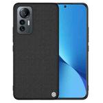 For Xiaomi 12 Lite NILLKIN 3D Texture Nylon Fiber PC+TPU Phone Case(Black)