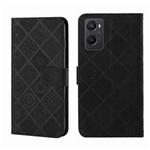 For OPPO A96 4G Ethnic Style Embossed Pattern Leather Phone Case(Black)