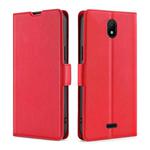 For Nokia C100 Ultra-thin Voltage Side Buckle Horizontal Flip Leather Phone Case(Red)