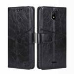 For Nokia C100 Geometric Stitching Horizontal Flip Leather Phone Case(Black)