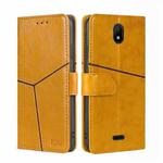 For Nokia C100 Geometric Stitching Horizontal Flip Leather Phone Case(Yellow)
