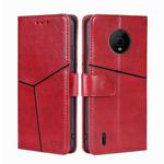 For Nokia C200 Geometric Stitching Horizontal Flip Leather Phone Case(Red)