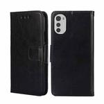 For Motorola Moto E32 4G Crystal Texture Leather Phone Case(Black)