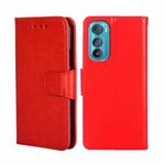 For Motorola Edge 30 Crystal Texture Leather Phone Case(Red)