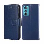 For Motorola Edge 30 Crystal Texture Leather Phone Case(Royal Blue)