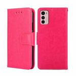 For Motorola Moto G42 4G Crystal Texture Leather Phone Case(Rose Red)