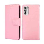 For Motorola Moto G52 4G/G82 5G Crystal Texture Leather Phone Case(Pink)