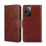 For OPPO A57 4G 2022 Crystal Texture Leather Phone Case(Brown)