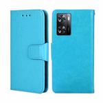 For OPPO A57 4G 2022 Crystal Texture Leather Phone Case(Light Blue)