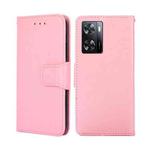 For OPPO A57 4G 2022 Crystal Texture Leather Phone Case(Pink)