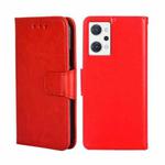 For OPPO Reno7 A Japan Version Crystal Texture Leather Phone Case(Red)