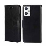 For OPPO Reno7 A Japan Version Crystal Texture Leather Phone Case(Black)