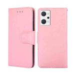 For OPPO Reno7 A Japan Version Crystal Texture Leather Phone Case(Pink)