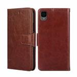 For TCL 30Z/T602DL Crystal Texture Leather Phone Case(Brown)