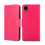 For TCL 30Z/T602DL Crystal Texture Leather Phone Case(Rose Red)