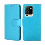 For vivo S15 5G Crystal Texture Leather Phone Case(Light Blue)