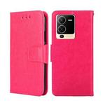 For vivo S15 5G Crystal Texture Leather Phone Case(Rose Red)