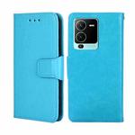 For vivo S15 Pro 5G Crystal Texture Leather Phone Case(Light Blue)