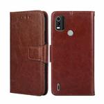 For Nokia C21 Plus Crystal Texture Leather Phone Case(Brown)