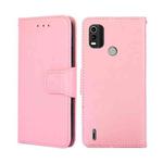 For Nokia C21 Plus Crystal Texture Leather Phone Case(Pink)