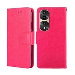 For Honor 70 Pro/70 Pro+ Crystal Texture Leather Phone Case(Rose Red)