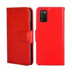 For Samsung Galaxy A03S US Version 165.85mm Crystal Texture Leather Phone Case(Red)