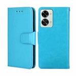 For OnePlus Nord 2T Crystal Texture Leather Phone Case(Light Blue)