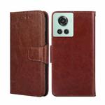 For OnePlus Ace/10R Crystal Texture Leather Phone Case(Brown)
