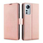 For Xiaomi 12 Lite Ultra-thin Voltage Side Buckle Horizontal Flip Leather Phone Case(Rose Gold)