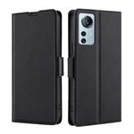 For Xiaomi 12 Lite Ultra-thin Voltage Side Buckle Horizontal Flip Leather Phone Case(Black)