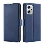 For Xiaomi Redmi Note 11T Pro 5G/Note 11T Pro+ 5G Ultra-thin Voltage Side Buckle Horizontal Flip Leather Phone Case(Blue)