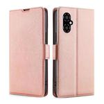 For Xiaomi Poco M4 5G Ultra-thin Voltage Side Buckle Horizontal Flip Leather Phone Case(Rose Gold)