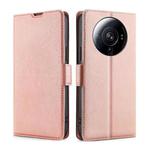 For Xiaomi 12S Ultra Ultra-thin Voltage Side Buckle Horizontal Flip Leather Phone Case(Rose Gold)