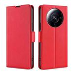 For Xiaomi 12S Ultra Ultra-thin Voltage Side Buckle Horizontal Flip Leather Phone Case(Red)