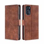 For Motorola Moto G 5G 2022 Skin Feel Crocodile Magnetic Clasp Leather Phone Case(Brown)