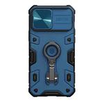 For iPhone 13 Pro Max NILLKIN CamShield Armor Pro Phone Case with Ring Holder (Blue)