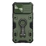 For iPhone 13 Pro Max NILLKIN CamShield Armor Pro Phone Case with Ring Holder (Green)